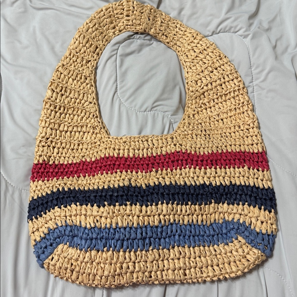 Universal Thread Casual Raffia Shoulder Paper Str… - image 2